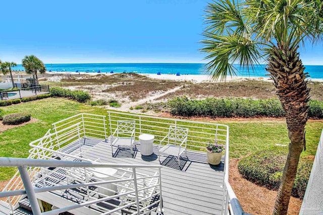 water view featuring local beach