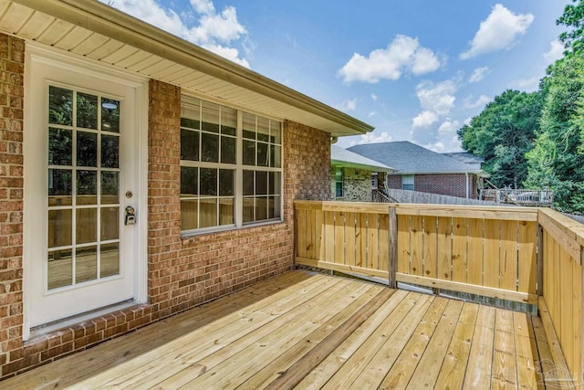 view of wooden deck