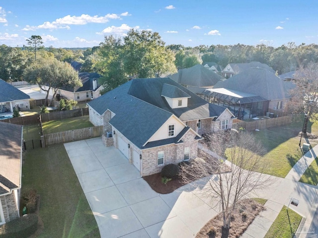 birds eye view of property featuring a residential view