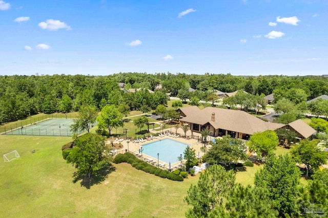 birds eye view of property