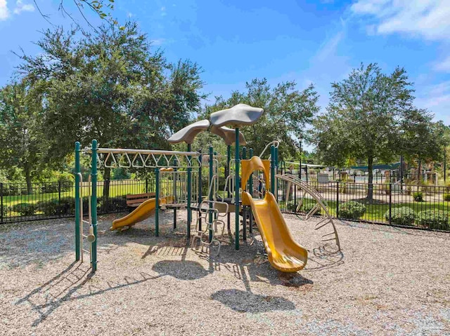 communal playground with fence