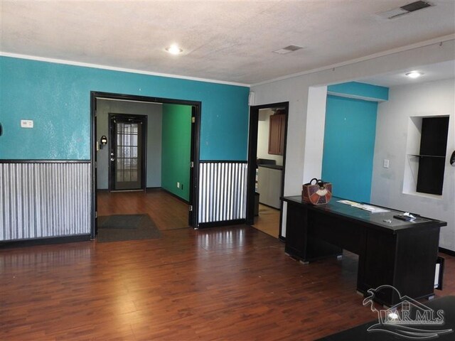 interior space with hardwood / wood-style floors