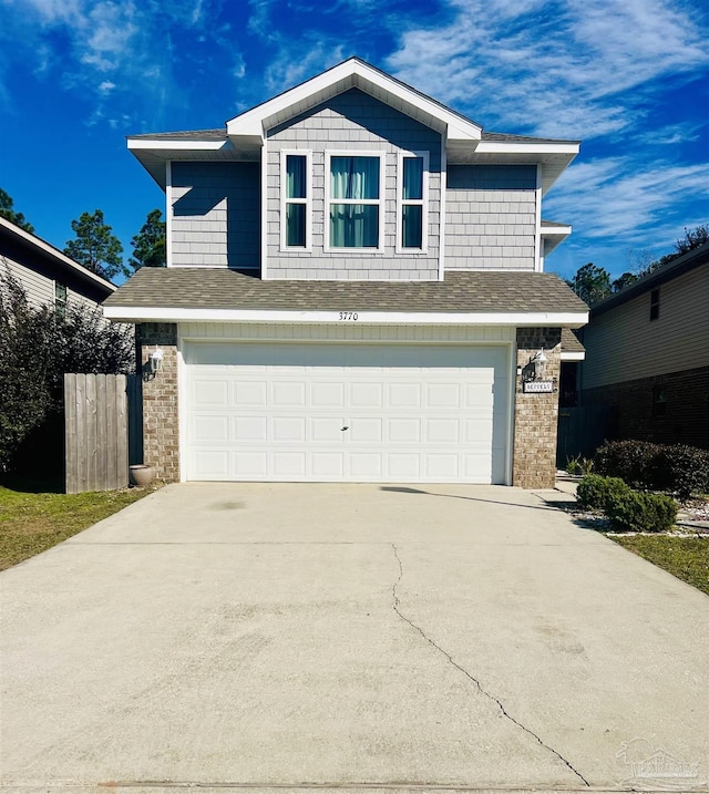 view of front of home featuring a garage