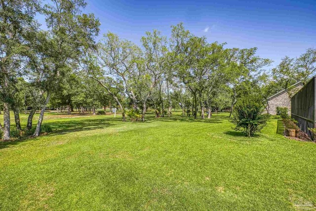 view of grassy yard