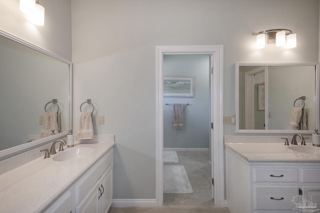 bathroom with vanity