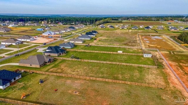 drone / aerial view with a residential view