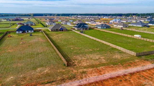 bird's eye view featuring a residential view
