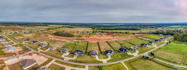 aerial view with a rural view