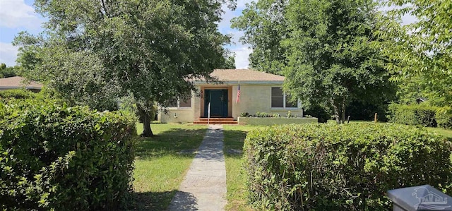 view of front of house with a front yard