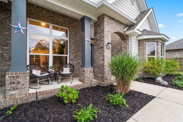 exterior space with a porch