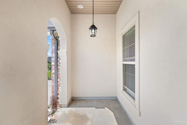 3041 Mountain Laurel Trl, Cantonment, FL 32533 - doorway to property featuring stucco siding