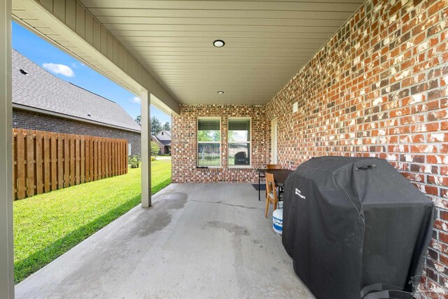 3041 Mountain Laurel Trl, Cantonment, FL 32533 - view of patio / terrace featuring fence and grilling area
