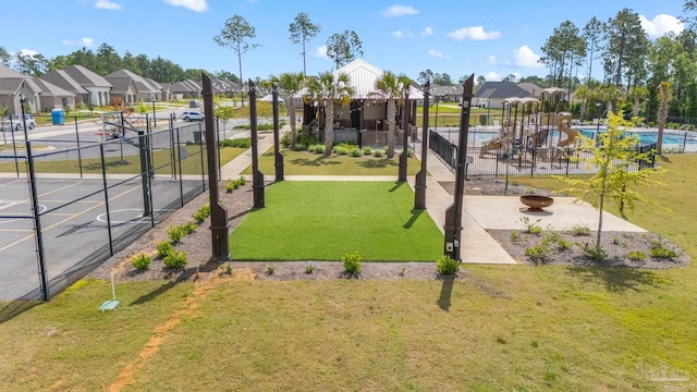 3041 Mountain Laurel Trl, Cantonment, FL 32533 - view of community with a residential view, fence, and a lawn