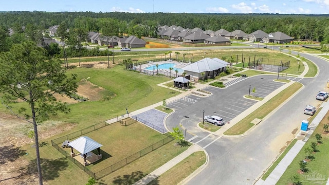 3041 Mountain Laurel Trl, Cantonment, FL 32533 - birds eye view of property with a residential view and a wooded view