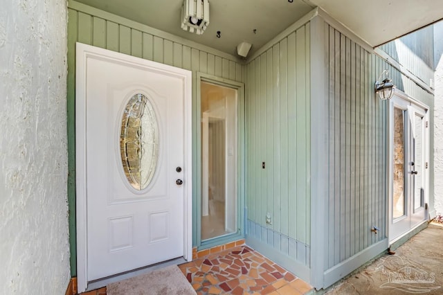 view of doorway to property