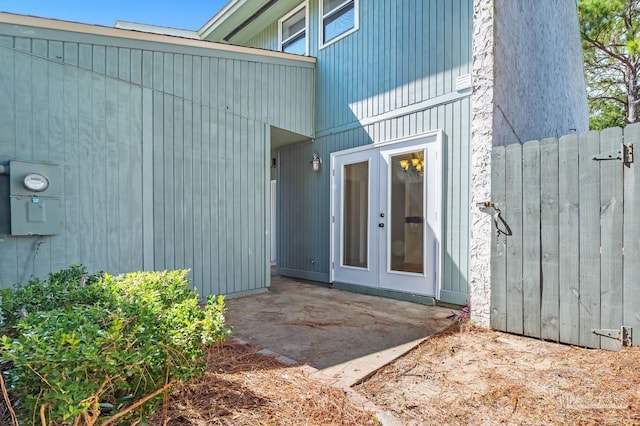 entrance to property with french doors