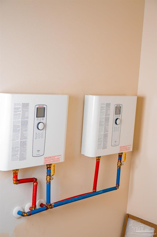 details with water heater and tankless water heater