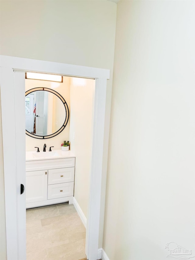 bathroom with vanity