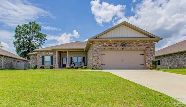 431 Broadleaf Cir, Cantonment, FL 32533 - view of front of home featuring brick siding, an attached garage, and concrete driveway