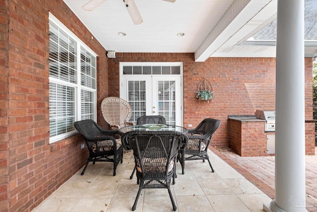 1788 Lorain Cir, Cantonment, FL 32533 - view of patio / terrace with a ceiling fan and outdoor dining area