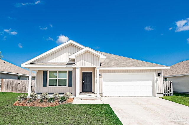7581 Steeplechase Blvd, Pensacola, FL 32526 - ranch-style house featuring an attached garage, driveway, and board and batten siding