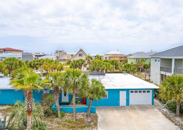 coastal home with a garage