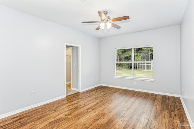 3640 Schifko Rd, Cantonment, FL 32533 - spare room with hardwood / wood-style flooring, baseboards, and ceiling fan
