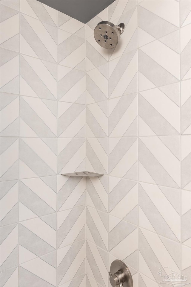 details with tiled shower