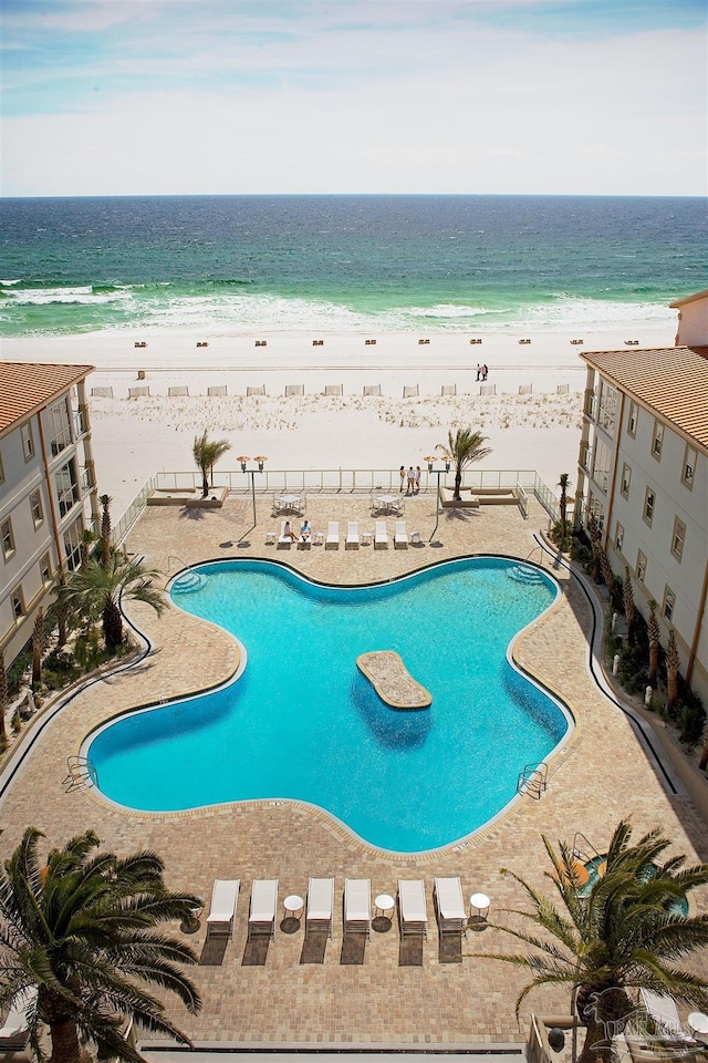 18 Via Deluna Dr Unit 603, Pensacola Beach, FL 32561 - community pool featuring view of water and beach and a patio