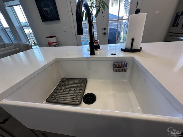 interior details with sink