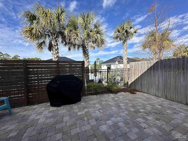 view of patio / terrace featuring grilling area