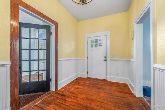 entryway featuring hardwood / wood-style flooring