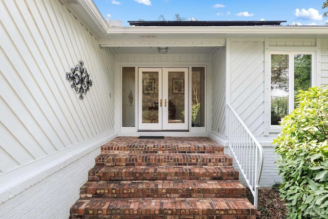 entrance to property with french doors