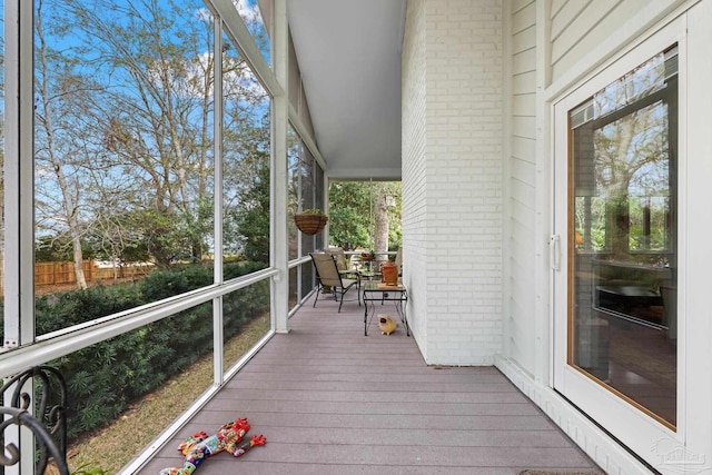 view of sunroom / solarium