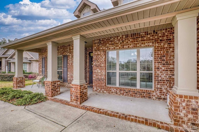 view of patio featuring covered porch