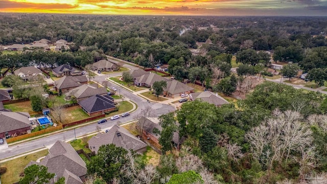 aerial view featuring a residential view