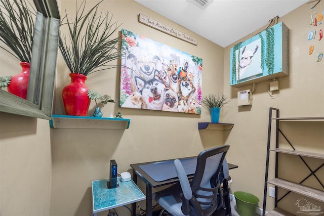 office area featuring visible vents