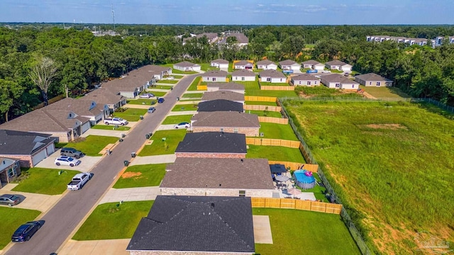 drone / aerial view featuring a residential view