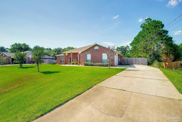 7292 Broadmoor St, Navarre, FL 32566 - ranch-style home featuring concrete driveway and brick siding