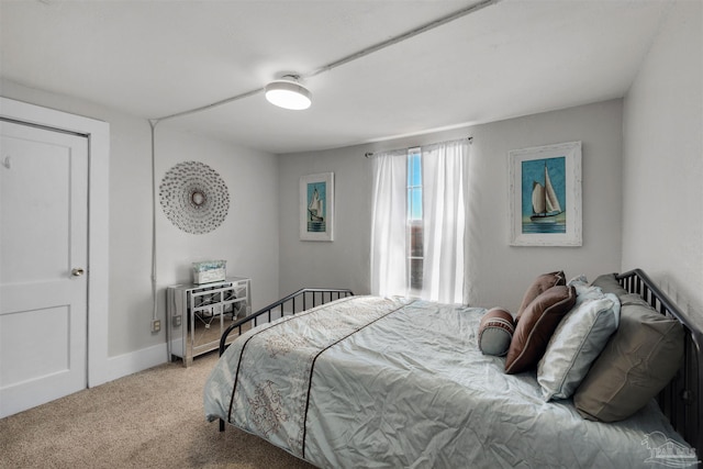 bedroom featuring carpet flooring