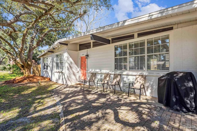 exterior space featuring grilling area