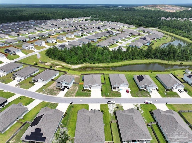 10826 Blacktail Loop, Pensacola, FL 32526 - aerial view of property's location featuring a nearby body of water, a forest, and nearby suburban area