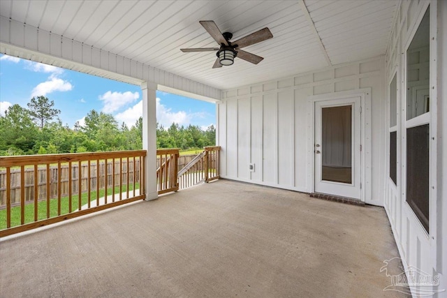 10826 Blacktail Loop, Pensacola, FL 32526 - view of patio / terrace featuring a ceiling fan