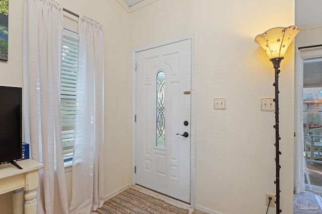 entryway featuring tile patterned flooring