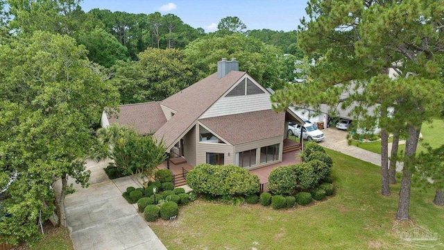 1567 Whisper Bay Blvd, Gulf Breeze, FL 32563 - aerial view of property and surrounding area featuring a forest
