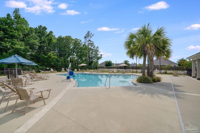 3921 Amble Way, Pace, FL 32571 - community pool featuring fence and a patio