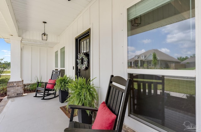 balcony with covered porch