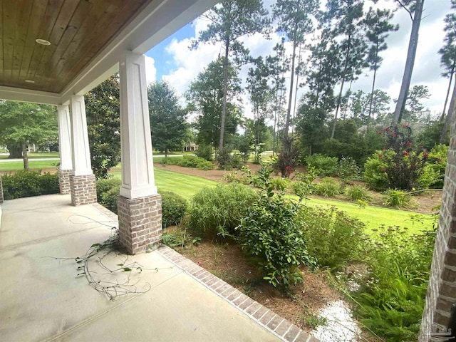 view of patio with a porch