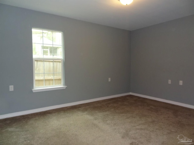 carpeted empty room featuring a wealth of natural light