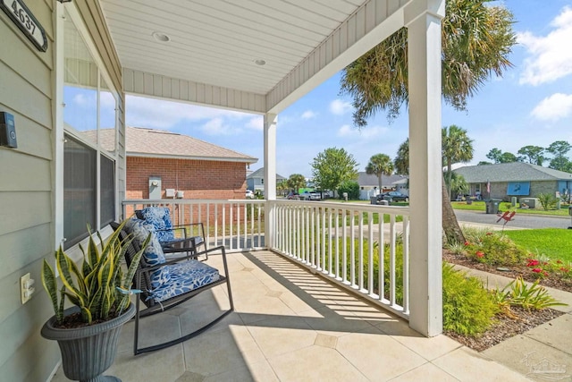 view of patio with covered porch